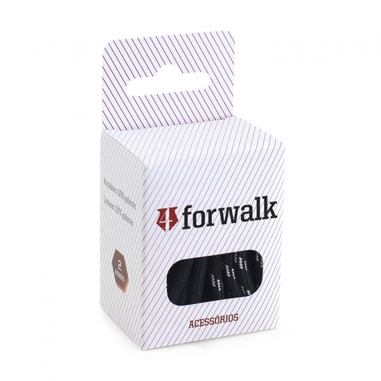 Atacadores 100% Poliéster 100 CM - 2 Pares - FOR WALK Atacadores 100% Poliéster 100 CM - 2 Pares - FOR WALK